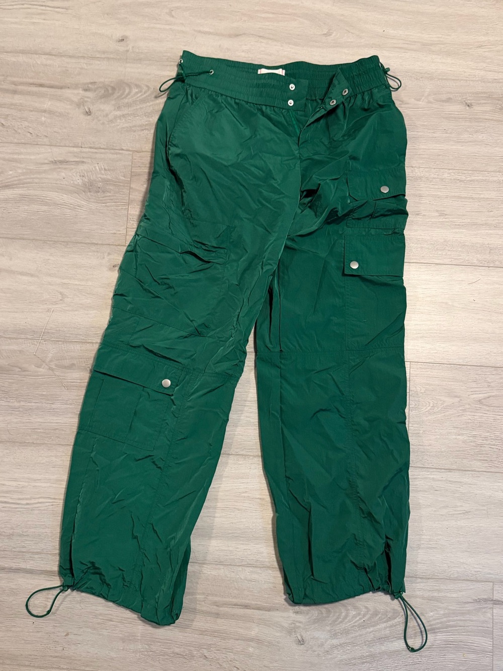 BDG Forest Green Cargo Pants with Drawcord Ankles